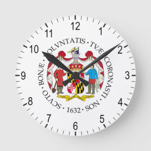Maryland-Zeichen Runde Wanduhr