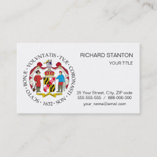 Maryland-Zeichen Visitenkarte