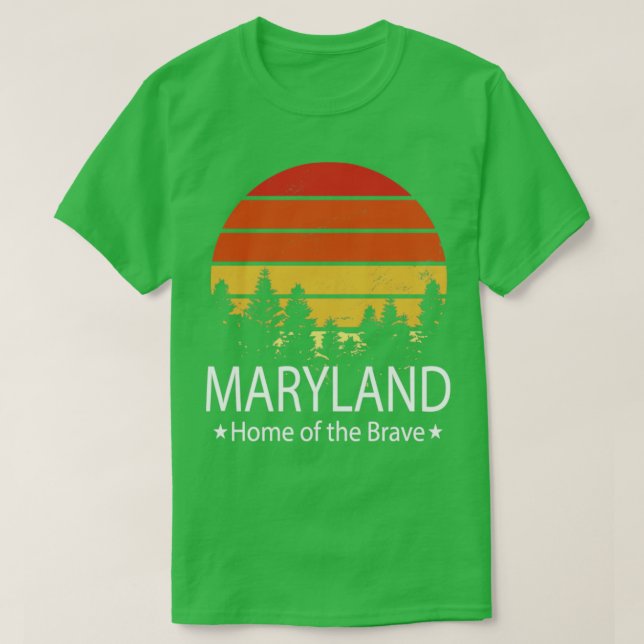 Maryland Zuhause des tapferen Maryland-Staat T-Shirt (Design vorne)
