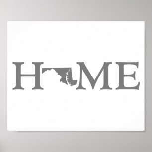 Maryland Zuhause Staat Word Art Poster