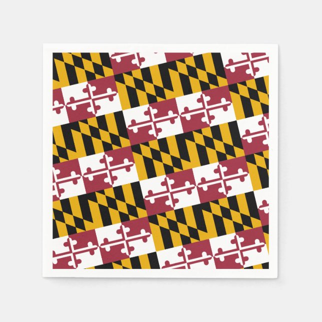 Marylander Flag Design, Flag of Maryland Serviette (Vorderseite)