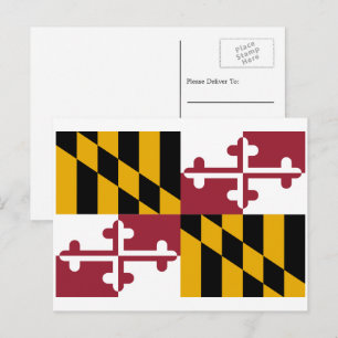 Marylander-Flagge, Flagge von Maryland Postkarte