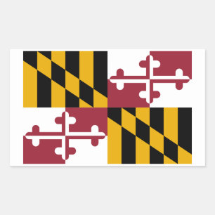 Marylander-Flagge, Flagge von Maryland Rechteckiger Aufkleber