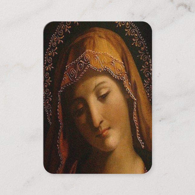 Marys Peace Prayer Card Visitenkarte (Vorderseite)
