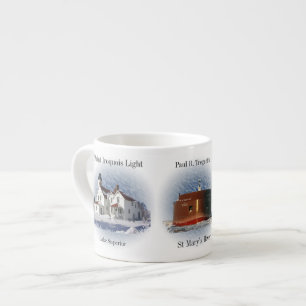Marys River Lighthouses & Boat Espresso mug Espressotasse