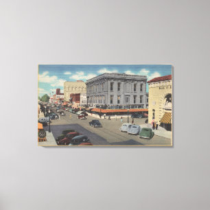 Marysville, Kalifornien Town View of D Street Leinwanddruck