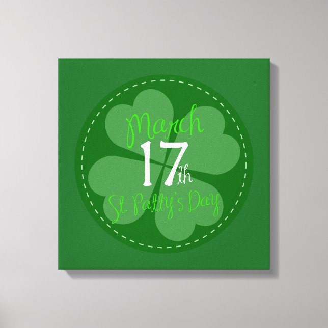 März 17. St. Patty's Day Celebration Leinwanddruck (Vorderseite)