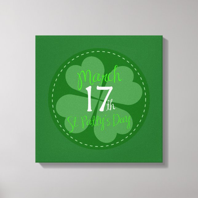 März 17. St. Patty's Day Celebration Leinwanddruck (Vorderseite)