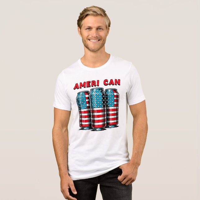 März 4. Juli Tri-Blend Shirt (Vorderseite voll)