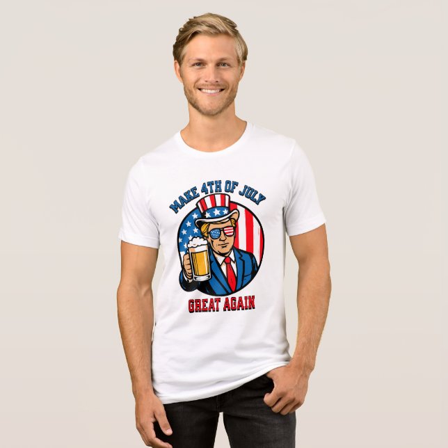 März 4. Juli Tri-Blend Shirt (Vorderseite voll)