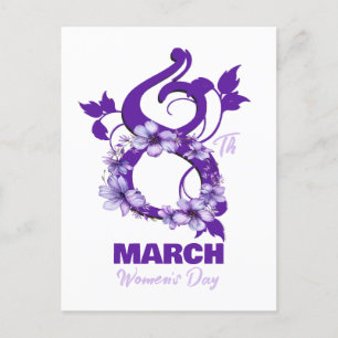 März 8 Internationaler Frauentag 2025 Postkarte