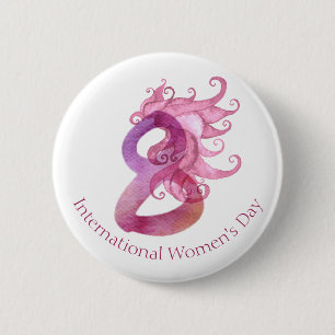 März 8. Internationaler Frauentag Button