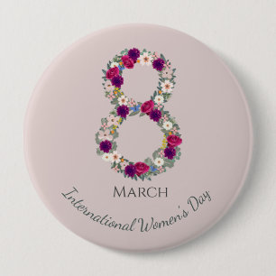 März 8. Internationaler Frauentag Button