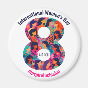 März 8 Internationaler Frauentag IWD Magnet