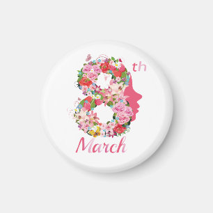 März 8. Internationaler Frauentag Magnet