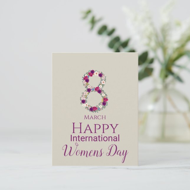 März 8 Internationaler Frauentag Postkarte (Stehend Vorderseite)