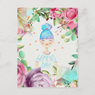 März 8. Internationaler Frauentag Postkarte