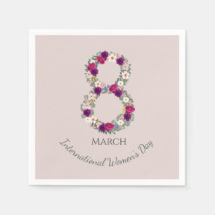 März 8. Internationaler Frauentag Serviette