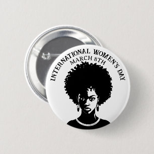 März 8 ist der Internationale Frauentag Button