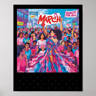 März 8 - Protest T-Shirt für die Gleichstellung vo Poster