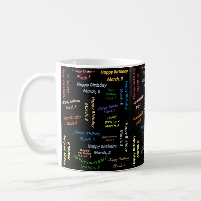 März, 8 Tasse zum Geburtstag (Links)