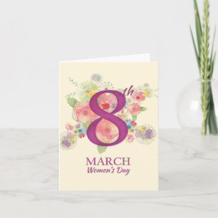 März am 8. Frauentag Karte