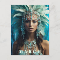 *~* MÄRZ AP53 AQUAMARINE Boho Headdress