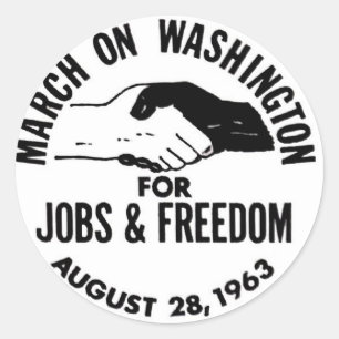 März auf Washington 1963 Runder Aufkleber
