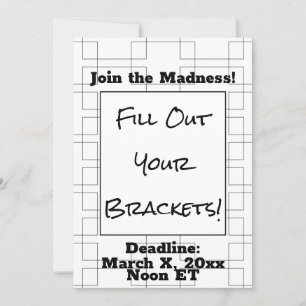 März-Basketball-Deadline-Party-Erinnerung Einladung