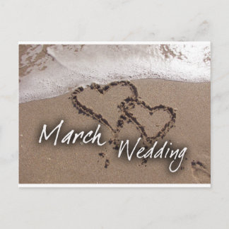 März Beach Destination Weddin... - Individuell ges Ankündigungspostkarte