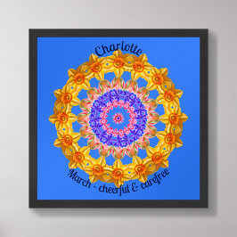 März Birth Blume Personalisiertes Zitat Kid Kinder Poster