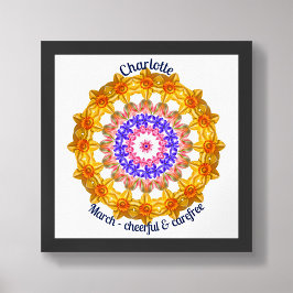 März Birth Blume Personalisiertes Zitat Kid Kinder Poster