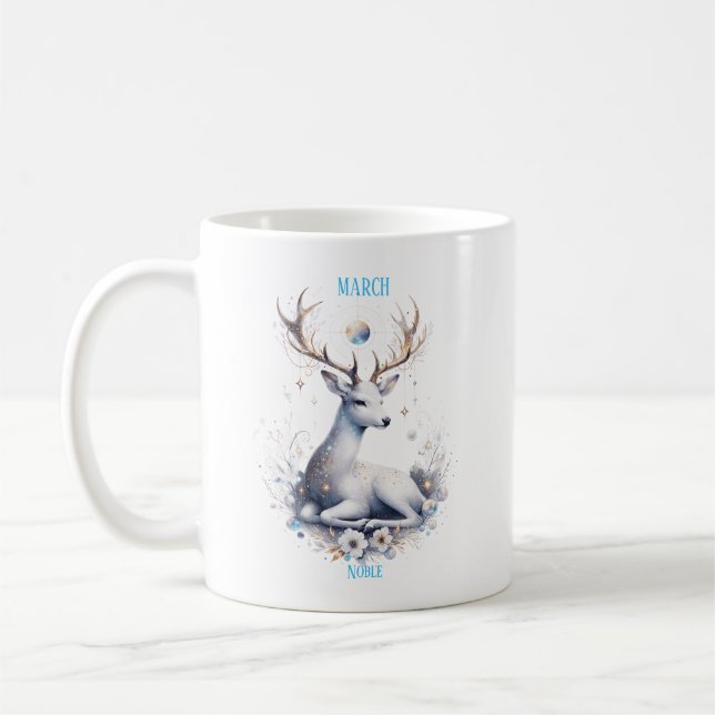 März Birth Month Spirit Animal Kaffeetasse (Links)