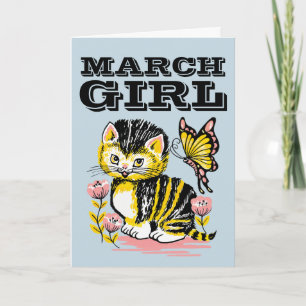 MÄRZ BIRTHDAY GIRL GREETING CARDS KARTE