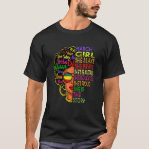 März Birthday Girls März Girl She Slays T-Shirt