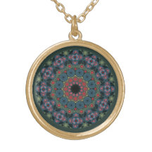 März Birthstone Bloodstone Mandala Necklace