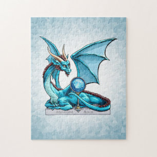 März Birthstone Drache: Aquamarine Puzzle