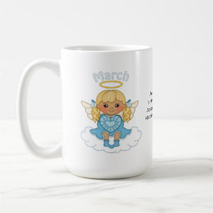 März Birthstone Engels-Blondine Tasse