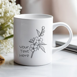 März Cherry Blossom Schwarzer Minimalwert Fügen Si Kaffeetasse