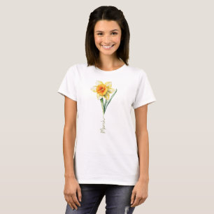 März Daffodil Birth Month Blume T-Shirt