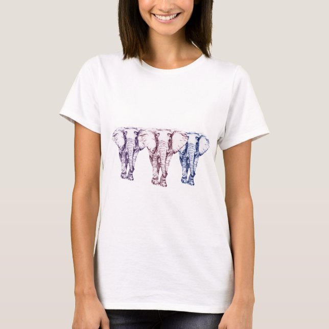 März der Elefanten T-Shirt (Vorderseite)