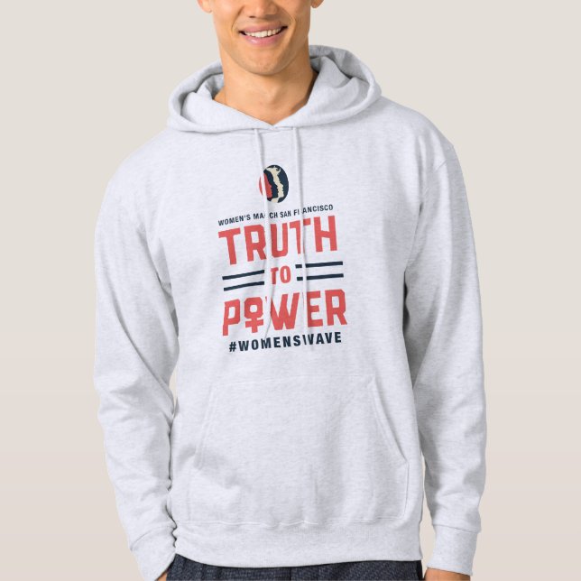 März der Frauen SF Wahrheit an Power Hoodie (Vorderseite)