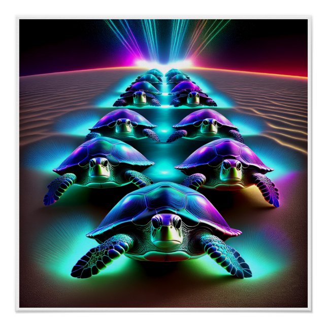 März der Neontürme Poster (Vorderseite)