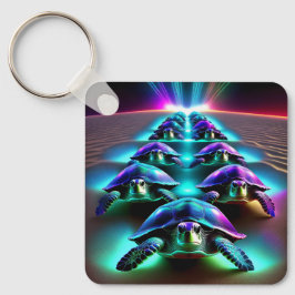 März der Neontürme Schlüsselanhänger