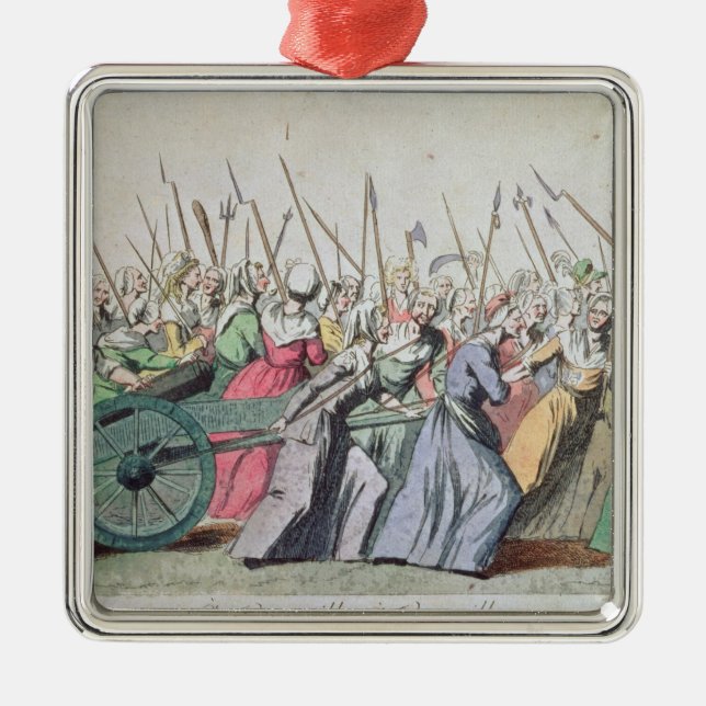 März eines Versailles, eines Versailles der Frauen Silbernes Ornament (Vorne)