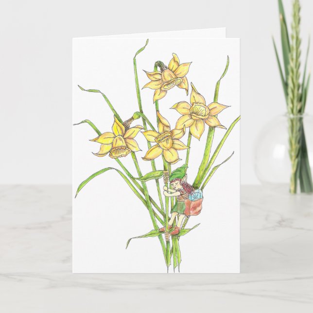 März-Fee-Geburtstag Karte (Vorderseite)