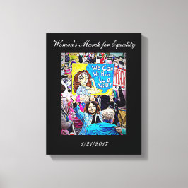 März für Gleichberechtigung - Mauer Leinwanddruck
