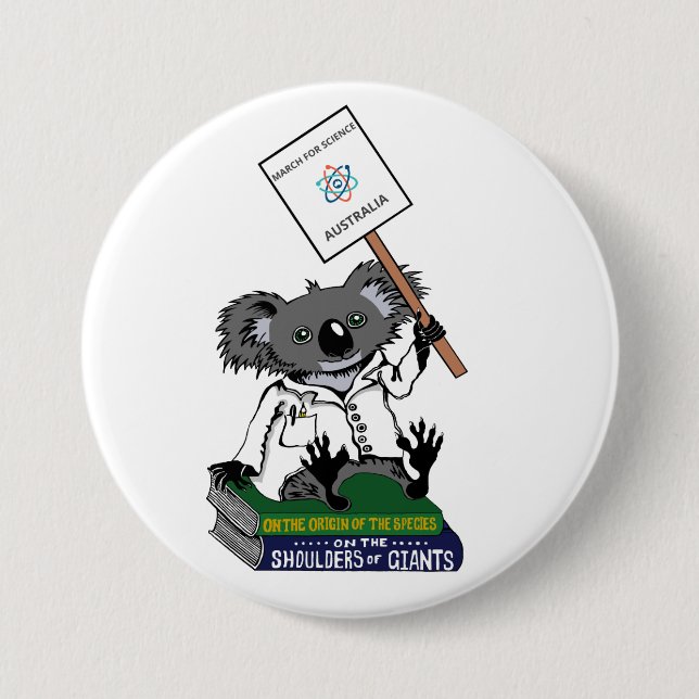 März für Wissenschaft Australien - Koala Button (Vorderseite)