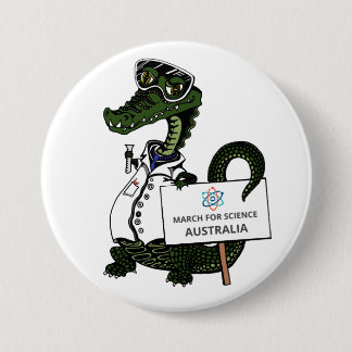 März für Wissenschaft Australien - Krokodil - Button