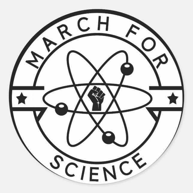 März für Wissenschaft Runder Aufkleber (Vorderseite)